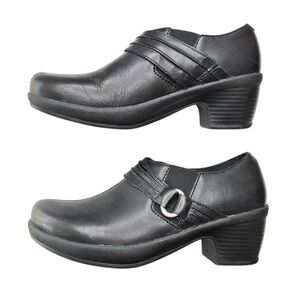 Klogs Footwear Boca Women’s Comfort Clogs Shoes Size 8.5 Black Leather Academia